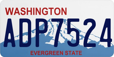 WA license plate ADP7524