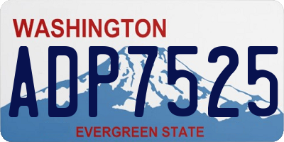 WA license plate ADP7525