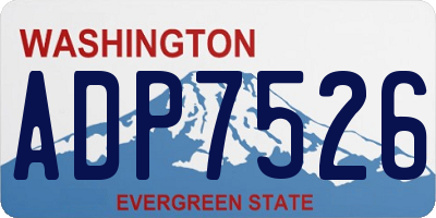 WA license plate ADP7526