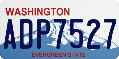 WA license plate ADP7527