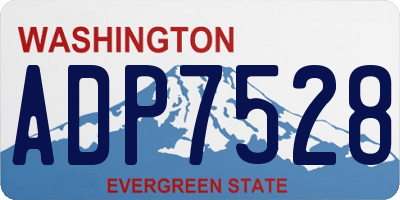 WA license plate ADP7528