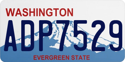 WA license plate ADP7529