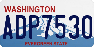 WA license plate ADP7530