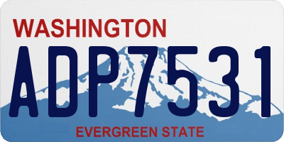 WA license plate ADP7531