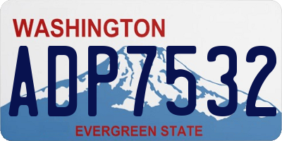 WA license plate ADP7532