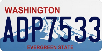 WA license plate ADP7533
