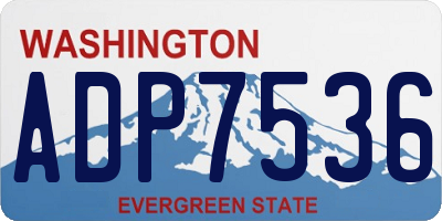WA license plate ADP7536