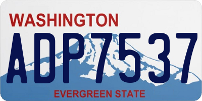 WA license plate ADP7537