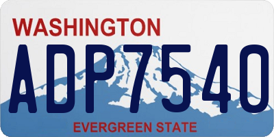 WA license plate ADP7540