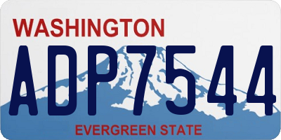 WA license plate ADP7544