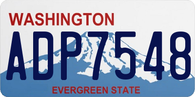 WA license plate ADP7548
