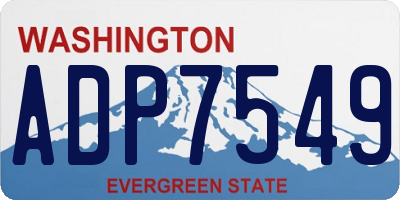 WA license plate ADP7549