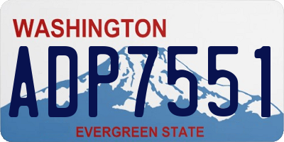 WA license plate ADP7551