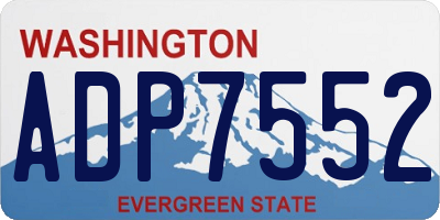 WA license plate ADP7552