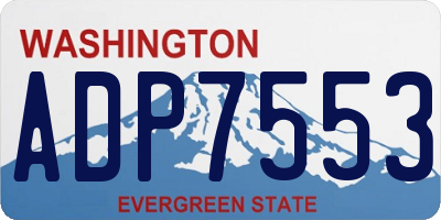 WA license plate ADP7553