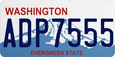 WA license plate ADP7555