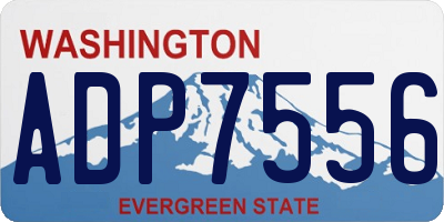 WA license plate ADP7556