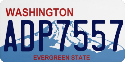 WA license plate ADP7557