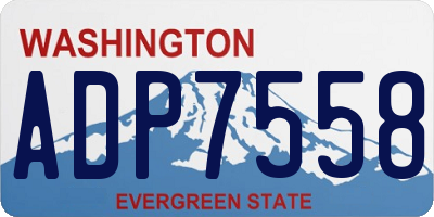 WA license plate ADP7558