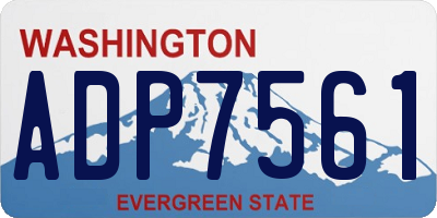 WA license plate ADP7561