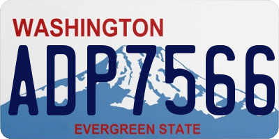 WA license plate ADP7566