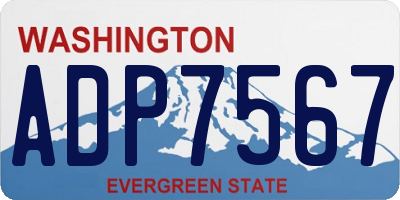 WA license plate ADP7567