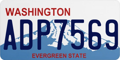 WA license plate ADP7569