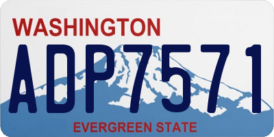 WA license plate ADP7571