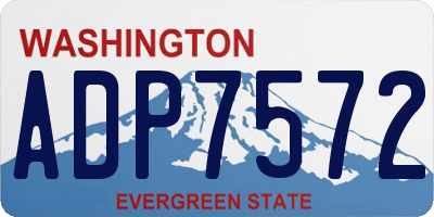 WA license plate ADP7572