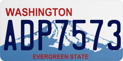 WA license plate ADP7573