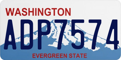 WA license plate ADP7574