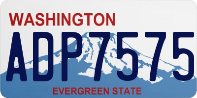 WA license plate ADP7575