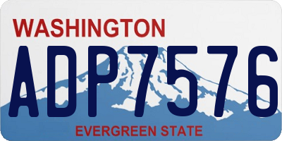 WA license plate ADP7576