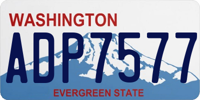 WA license plate ADP7577