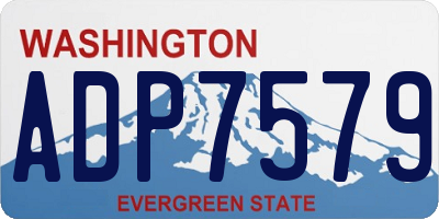 WA license plate ADP7579