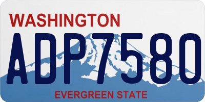 WA license plate ADP7580