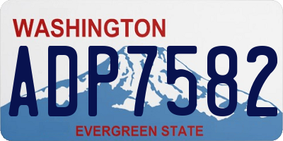 WA license plate ADP7582