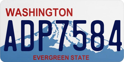 WA license plate ADP7584