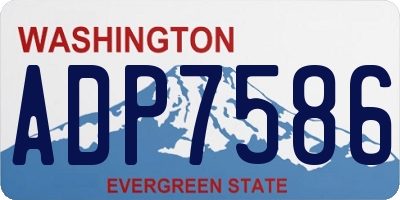 WA license plate ADP7586