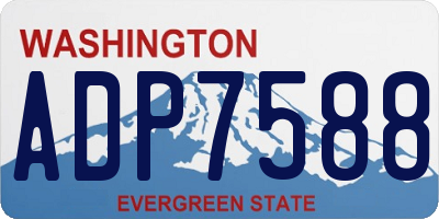 WA license plate ADP7588
