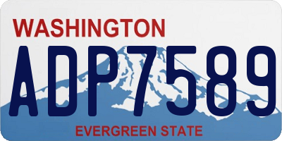 WA license plate ADP7589