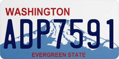 WA license plate ADP7591