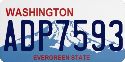 WA license plate ADP7593
