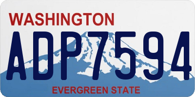 WA license plate ADP7594
