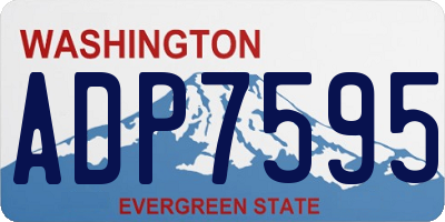 WA license plate ADP7595