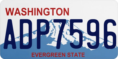 WA license plate ADP7596