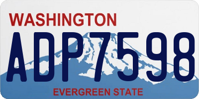 WA license plate ADP7598