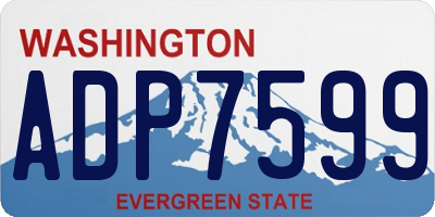 WA license plate ADP7599