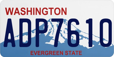 WA license plate ADP7610