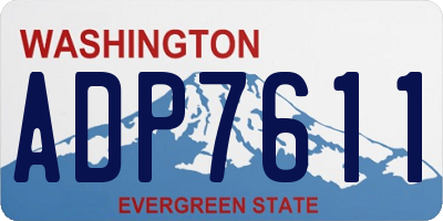 WA license plate ADP7611